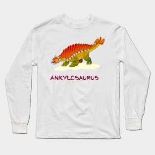 Illustration of ankylosaurus Long Sleeve T-Shirt